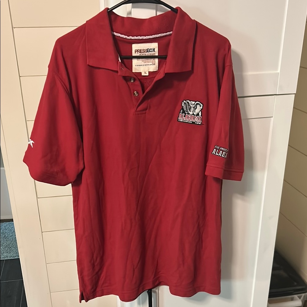 Alabama Crimson Tide NCAA Pressbox Red Polo Shirt